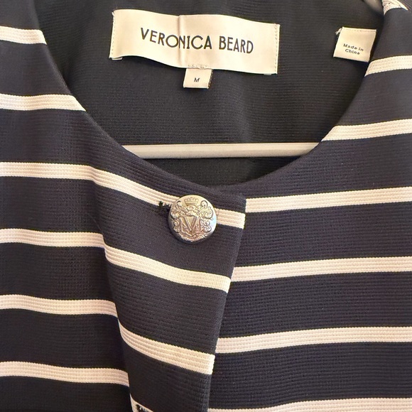 Veronica Beard navy and White Striped Jacket - Picture 2 of 2
